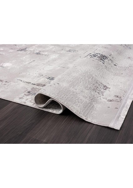 Quatro QU008A Gri Halı Modern Desen Antialerjik Pamuk Taban Salon Halısı Yatak Odası Mutfak Koridor fırsatları