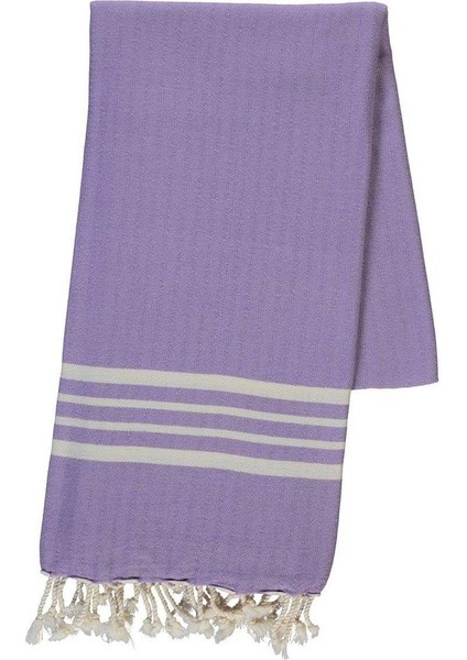 Bath & Beach Towel Krem Sultan Peştemal Koyu Lila