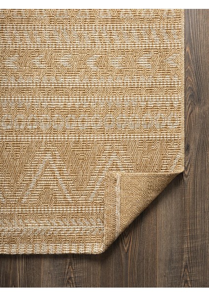 Tiora TI007A Bej Jüt Halı Naturel Sisal Örme Hasır Modern Yıkanabilir Dayanıklı Tozu Yok