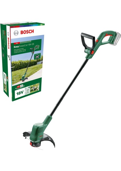 Akülü Kenar Kesme Makinesi Easygrasscut 18V-26 (Akü Olmadan, 18 Volt Sistemi, Kesme Çapı: 26 Cm, Karton Ambalajda)