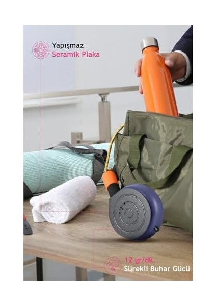 Handygo Al 5533 L - 2 Si 1 Arada Ütü ve Kırışık Giderici, Lacivert, 1400 W, Taşınabilir, Kompakt, Pratik ve Hafif
