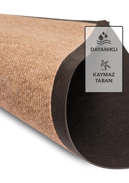 PS017A Bej Kaymaz Taban Nem Alıcı Toz Alıcı Dayanıklı Kapı Önü Paspası Uv Dayanıklı 40X60