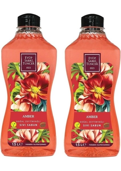 Doğal Zeytinyağlı Sıvı Sabun Amber 1500 ml x 2