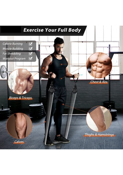 Set C-150LBS-11PCS Stili 150LBS Direnç Bantları Seti Fitness Egzersiz Salonu Çekme Halatı Yoga Tüpü Spor Elastik Ganimet Bantları Ev Için Egzersiz Ekipmanları (Yurt Dışından) fırsatları