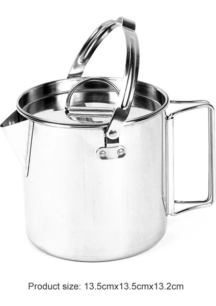 1.2l Şekillendirme 650ML Kalınlaşmış Paslanmaz Çelik Gooseneck Bacalı Kahve Su Isıtıcısı, Ahşap Saplı Uzun Ince Boyun Ev Kamp El Damla (Yurt Dışından)