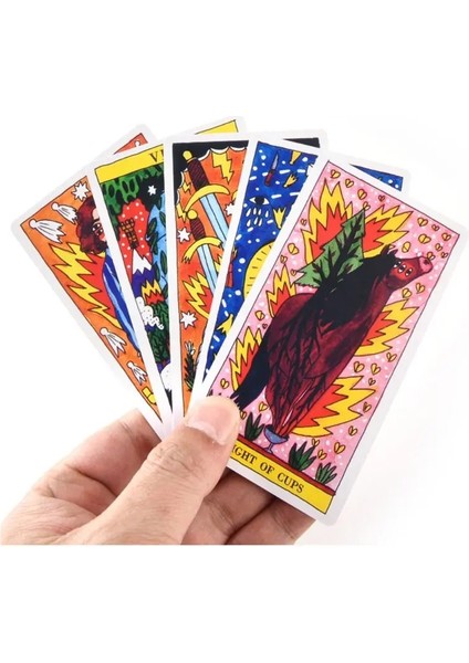 F Stili Tarot Del Fuego Kartları Ingilizce Masa Oyunu Oracle Deck Elektronik Kılavuz Kitap Aile Partisi Tarot Oyun Kartları (Yurt Dışından) indirimleri
