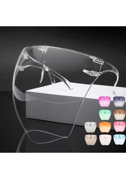 Şeffaf Stil Unisex Koruyucu Yüz Kalkanı Anti-Sis Bisiklet Güneş Gözlüğü Erkekler Göz Kalkanı Büyük Ayna Güneş Gözlükleri Yarım Yüz Koruyucu Yüz Maskesi (Yurt Dışından) fırsatları