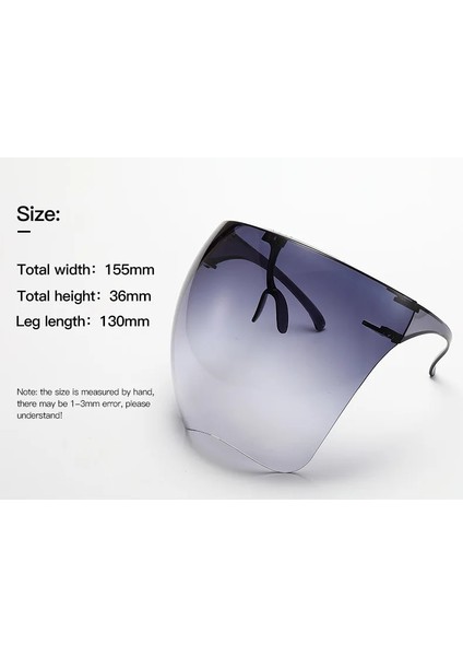 Şeffaf Stil Unisex Koruyucu Yüz Kalkanı Anti-Sis Bisiklet Güneş Gözlüğü Erkekler Göz Kalkanı Büyük Ayna Güneş Gözlükleri Yarım Yüz Koruyucu Yüz Maskesi (Yurt Dışından) indirimleri
