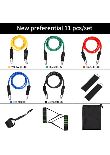 Fgougou Tmor Stili Et Fitness Direnci Tüp Band Seti Streç Eğitim Kauçuk Genişletici Tüpler Crossfit Egzersiz Elastik Çekme Halatı Ekipmanları (Yurt Dışından) fiyatları