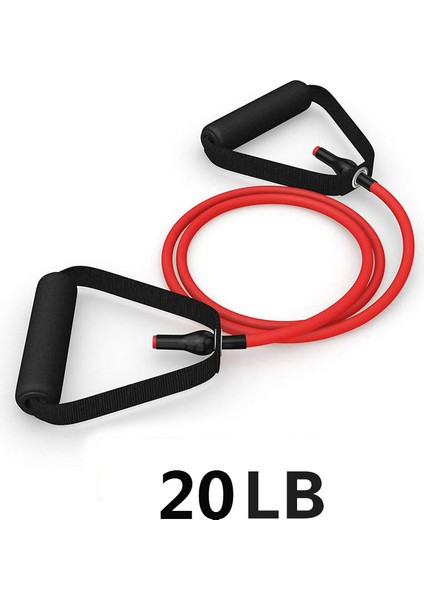 Kırmızı Stil 5 Seviye Çekme Halatı Fitness Egzersizleri Kolları ile Direnç Bantları Yoga Elastik Halat Eğitmeni Gym Fitness Band Güç Eğitimi (Yurt Dışından)