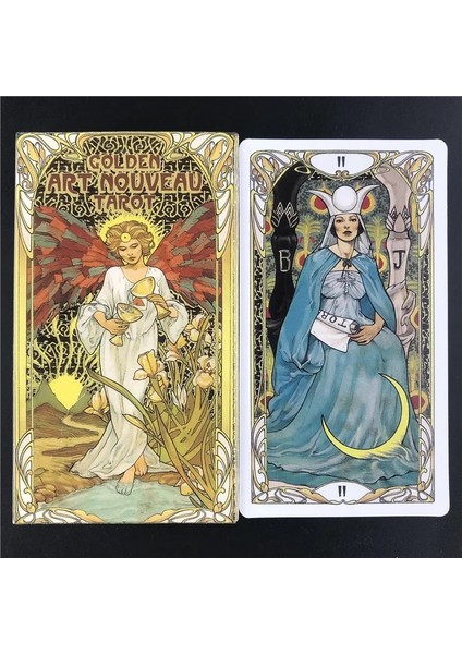 78 Adet TT34 Tarzı Altın Art Nouveau Tarot Tarot Kartları Masa Oyunu Kartları Ingilizce Kehanet Tarot Tatil Aile Hediye Parti Oyun Kartı (Yurt Dışından) fiyatları