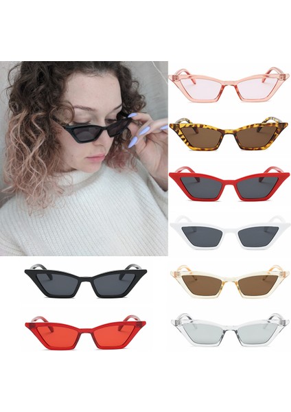 No.14 Tarzı Yaz Moda Kadınlar Vintage Kedi Göz Güneş Gözlüğü Küçük Çerçeve UV400 Güneş Shades Gözlük Sokak Gözlük Bisiklet Açık Güneş Gözlüğü (Yurt Dışından) fiyatları