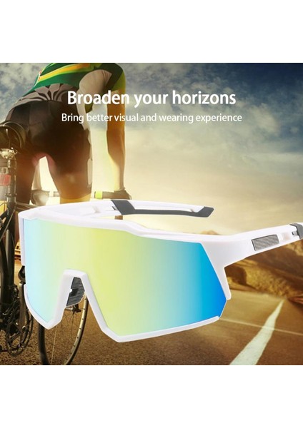 No.3 Tarzı Büyük Kare Çerçeve Açık UV400 Bisiklet Güneş Gözlüğü Mtb Bisiklet Tonları Bisiklet Sunglass Spor Koşu Erkekler Bisiklet Sürme Güneş Gözlükleri (Yurt Dışından)