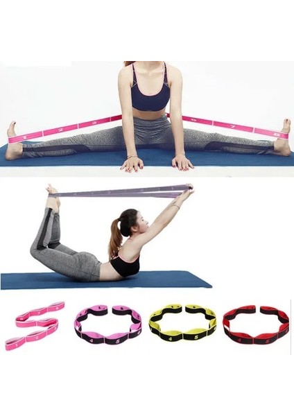 Sarı Stil Elastik Bacak Bale Bandı Kapı Germe Kayışı Yoga Egzersiz Ayak Sedyesi (Yurt Dışından)