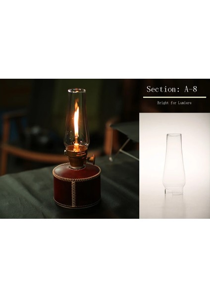 A-8 Stili Jeebel Kamp Gaz Fener Küre Açık Kamp Atmosfer Lambası Cam Abajur Adaptörü Lumiere Fener Için Yedek Cam (Yurt Dışından)