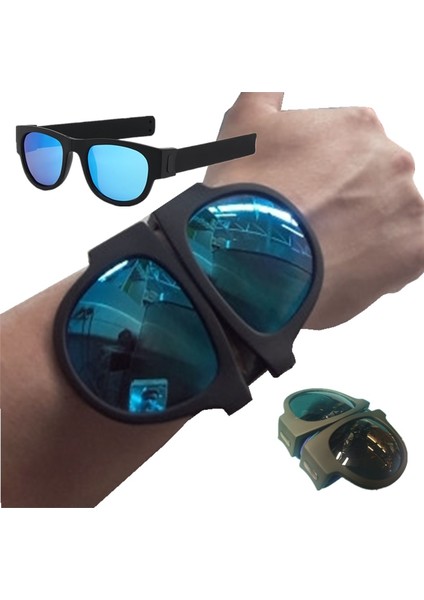 F Stili Tokat Güneş Gözlüğü Polarize Ayna Kadın Tokatlanabilir Bilezik Güneş Gözlükleri Erkekler Için Bileklik Fold Shades Oculos Renkli Moda (Yurt Dışından)