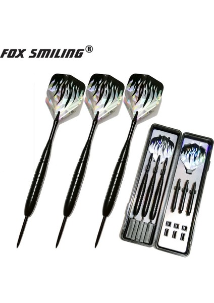 23G Tarzı Fox Smiling G Dart Çelik Ucu Alüminyum Dart Milli Dart Dart Dart Aksesuarlı Siyah Dardos (Yurt Dışından)
