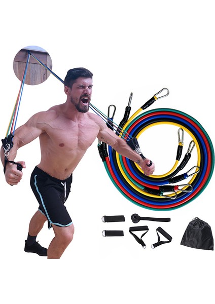 X001 Stili Et Crossfit Lateks Direnç Bandı Eğitim Egzersiz Tüpü Yoga Ipi Çekme Elastik Kauçuk Genişletici Fitness Ekipmanları Kemer (Yurt Dışından) fırsatları