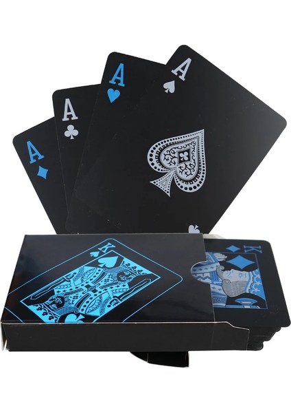 Kırmızı Stil 24 K Altın Poker Oyun Grubu Altın Folyo Poker Seti Plastik Kart Su Geçirmez Kart Magic Aile ve Arkadaşların Oynaması Için Uygun (Yurt Dışından)