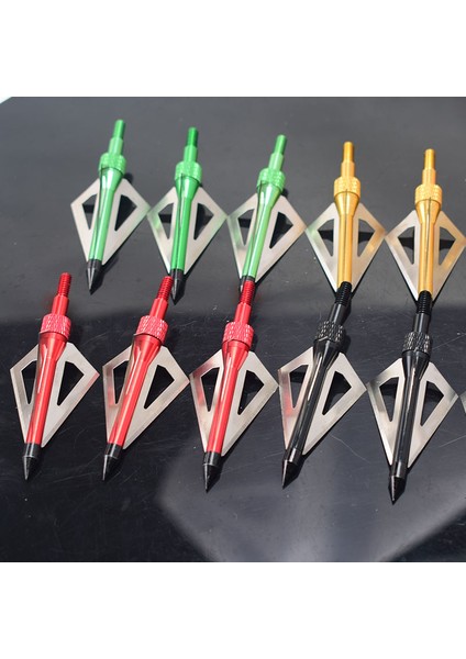 Siyah Stil Okçuluk 3 Bıçaklı Arbalet Uzun Yaylı Avcılık Hedef Atış Aksesuarları Için Değiştirilebilir Ok Broadheads (Yurt Dışından)