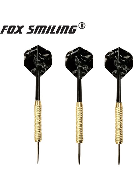 Altın 18G B Stili Fox Gülen G 22G Çelik Uçlu Dart Gümüş Altın Fıçı Güzel Uçuşlarla (Yurt Dışından)