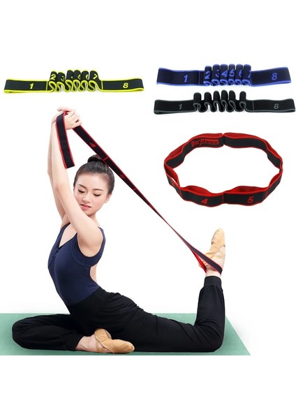 Ordu Yeşili Tarzı Yetişkin Yoga Germe Bandı Latin Dansı Elastik Kemer Ayak Düzeltme Fitness Streç Açık Kasık Tek Karakterli At (Yurt Dışından)