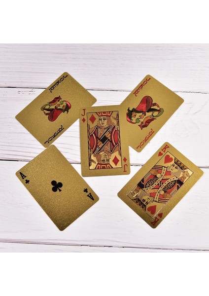 Altın Folyo Oyun Kartları Texas Hold'em Poker Altın Folyo Kaplama Poker Kartı Komik Yüksek Dereceli Oyunlar 1 Set Marbit (Yurt Dışından) fırsatları