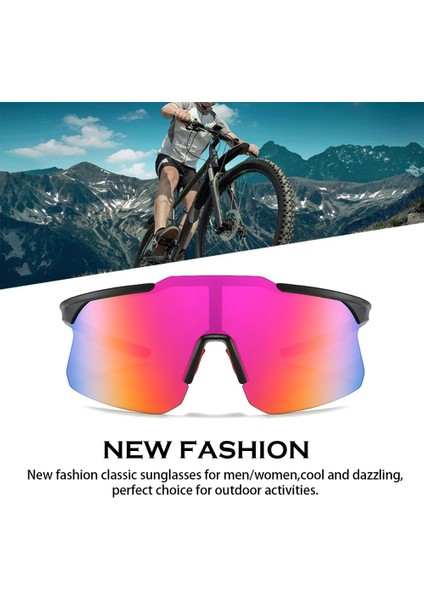 Siyah Mor Tarzı Trendy Erkekler Bisiklet Gözlükleri Kadın Güneş Gözlüğü Gözlük Doğa Sporları Koşu Güneş Gözlüğü Binicilik Ekipmanları Очки Oculos (Yurt Dışından) modelleri