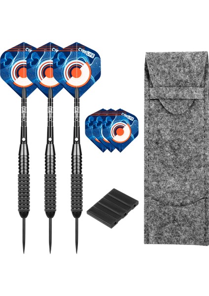 Bordo Tarzı Cyeelife 26 Gram Pro Çelik Uçlu Dart, Çantalı, Alüminyum Şaftlı ve Et Uçuşları (Yurt Dışından)