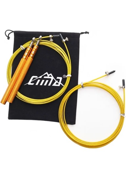 Sarı Stil Cıma Atlama Ipi Profesyonel Crossfit Çelik Tel Hız Atlama Ipi Spor Salonu Fitness Spor Eğitimi Için Taşıma Çantası ile Atlama Ipleri (Yurt Dışından)