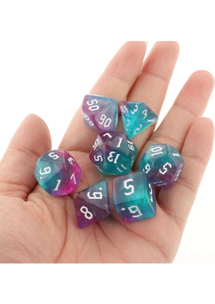 Mavi Stil 7 Adet Çok Taraflı Zar Seti Zar Oyunu Parti Sahne Parti Aile Oyunları Accessaries (Yurt Dışından) modelleri