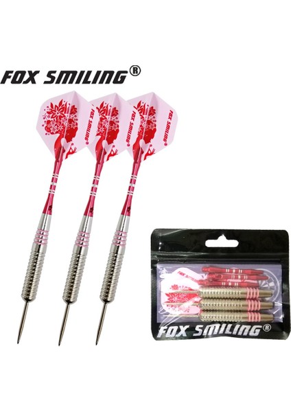 B Tarzı Fox Gülen Dart Kapalı Profesyonel Dart Tahtası Oyunları Için 24G Pembe Çelik Ucu Dart (Yurt Dışından)