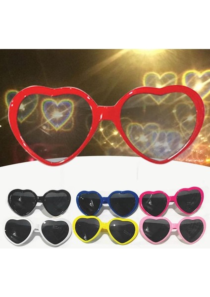 No.1 Tarzı Aşk Kalp Şeklinde Etkileri Gözlük Unisex Retro Aşk Kalp Şekli Kadın Moda Güneş Gözlüğü Noel Süsleme Çocuk Kız Noel Hediyesi (Yurt Dışından)