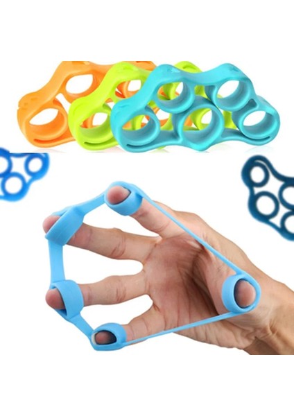 Mavi Stil 1 Adet Parmak El Kavrama 3kg-5kg Silikon Gücü Eğitmen Halka Tutucu Genişletici Parmak Egzersiz Fitness Eğitimi Güç El Sapları (Yurt Dışından) fırsatları