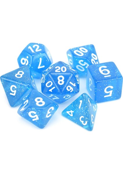 Gl3 Stili Glitter Çokyüzlü Zar ve Rpg Zar Seti D4 D6 D8 D10 D% D12 D20, Dnd Mtg Masaüstü Rpg'leri Için (Yurt Dışından)