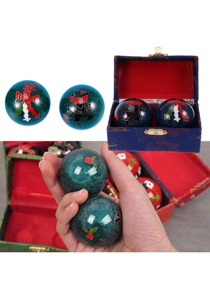 Yeşil Stil Chinese Health Daily Meditation Balls Fitness Handball Health Exercise Stress Relaxation Therapy Hand (Blue) (Yurt Dışından) fırsatları