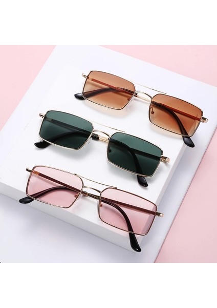 Type2-Altın Dg Stili 2021 Yeni Okyanus Lens Retro Dikdörtgen Güneş Gözlüğü Küçük Metal Çerçeve Klasik Moda Kadın Erkek Avrupa Kişilik Bisiklet Gözlük (Yurt Dışından) fiyatları