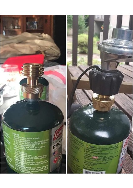 Altın Tarzı Ropane Dolum Adaptörü Lp Gaz 1 Lb Silindir Tank Kamp Şişeleri Için Kamp Çoğaltıcı Barbekü Rv Isıtıcı ve Yürüyüş Için D1I0 (Yurt Dışından)