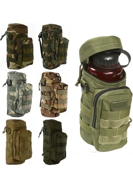 Koyu Yeşil Tarzı 1 Adet Açık Taktik Askeri Naylon Su Şişesi Çantası Molle Su Isıtıcısı Bel Çantası Kılıfı Açık Avcılık Yürüyüş Bel Su Isıtıcısı Kılıfı Çanta (Yurt Dışından)