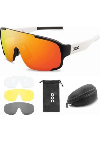 No.5 Tarzı 4 Lens Seti Poc Aspıre Hd Bisiklet Güneş Gözlüğü Mtb Spor UV400 Gözlük Erkek Kadın Dağ Yol Bisikleti Gözlük Bisiklet Binme Gözlüğü (Yurt Dışından) fiyatları