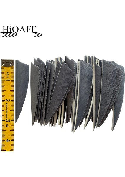 Floresan Sarı Tarzı Hi-Q 3 Inç Doğal Hindi Tüyleri Kalkan Kesim Okçuluk Fletches Tüy Ok Fletching 3'' Kanatlar (Yurt Dışından)