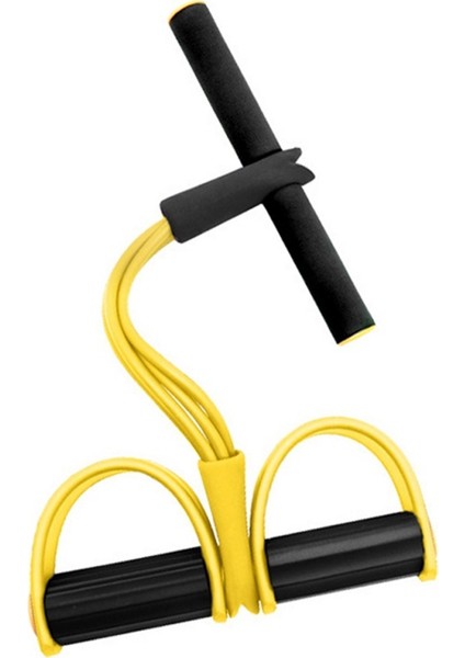 Sarı Stil 4 Tüp Güçlü Fitness Yoga Direnç Bantları Lateks Pedalı Sit-Up Yoga Fitness Dişli Çekme Pedalı (Yurt Dışından)