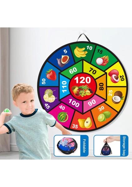 M Tarzı Spor Oyuncakları Kumaş Dart Tahtası Seti Meyve Desen Çocuklar Top Hedef Oyunu Çocuk Katlanabilir Duvara Asma Güvenlik Oyuncak Aile Oyunu (Yurt Dışından) fırsatları