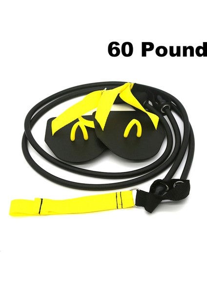 Siyah 60 Pound Tarzı Kol Gücü Antrenörü Yüzme Kürek Yüzgeçleri Profesyonel Serbest Stil Yüzme Kol Antrenörü Elastik Bant Fitness Direnç Bantları (Yurt Dışından)
