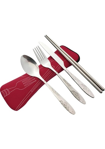 Gök Mavisi Tarzı Et Paslanmaz Çelik Çatal Kaşık Yemek Çubukları Seyahat Kamp Çatal Bıçak Takımları Sofra Takımı Ed-G (Yurt Dışından) fiyatları