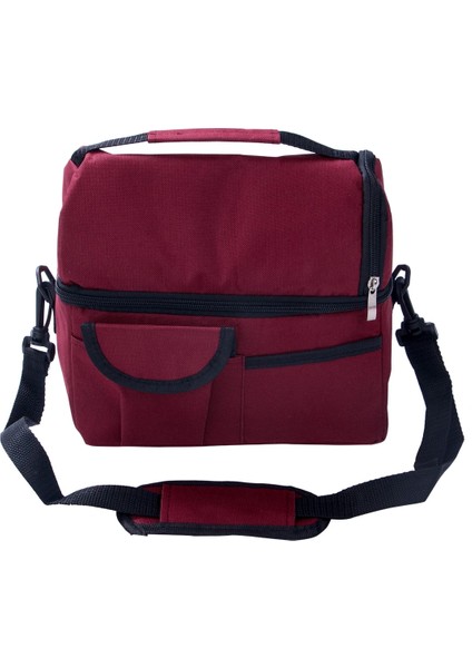 Bordo Tarzı 8l Yalıtımlı Öğle Yemeği Kutusu Tote Erkek Kadın Seyahat Sıcak Soğuk Gıda Soğutucu Termal Çanta Açık Çanta (Yurt Dışından)