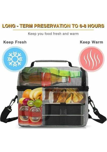 Bordo Tarzı 8l Yalıtımlı Öğle Yemeği Kutusu Tote Erkek Kadın Seyahat Sıcak Soğuk Gıda Soğutucu Termal Çanta Açık Çanta (Yurt Dışından) fiyatları