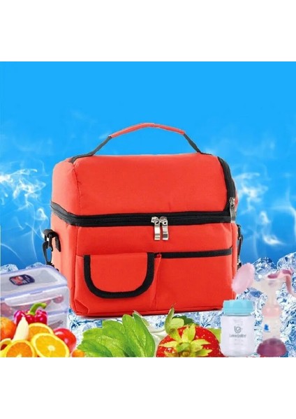 Bordo Tarzı 8l Yalıtımlı Öğle Yemeği Kutusu Tote Erkek Kadın Seyahat Sıcak Soğuk Gıda Soğutucu Termal Çanta Açık Çanta (Yurt Dışından) indirimleri