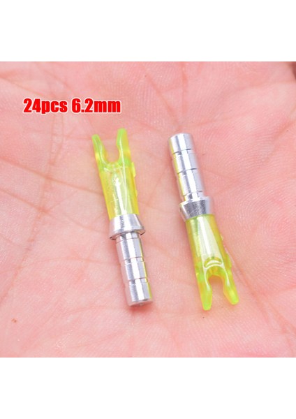 6.2sarı2 Stili Avcılık Okçuluk Alüminyum Pin Id Karbon Ok Mili Dıy + Ok Cıvata Nocks Boyut L Ok Nock (Yurt Dışından)