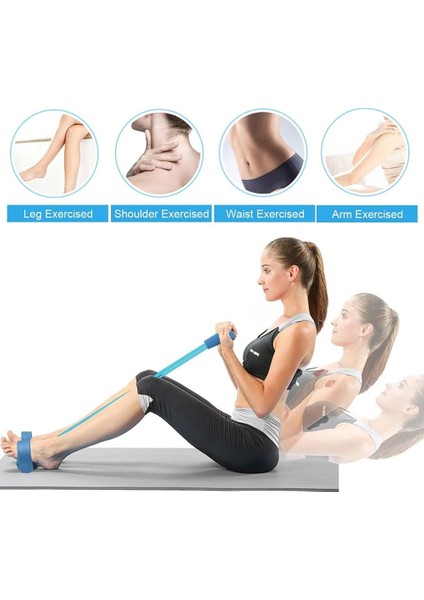 Sarı Stil Gerginlik Halatı 4 Tüp Çektirme Pedalı Ayak Bileği Karın Egzersiz Aleti Fitness Elastik Oturmak Çekme Halatı Ev Spor Salonu Spor Eğitim Ekipmanları (Yurt Dışından) indirimleri